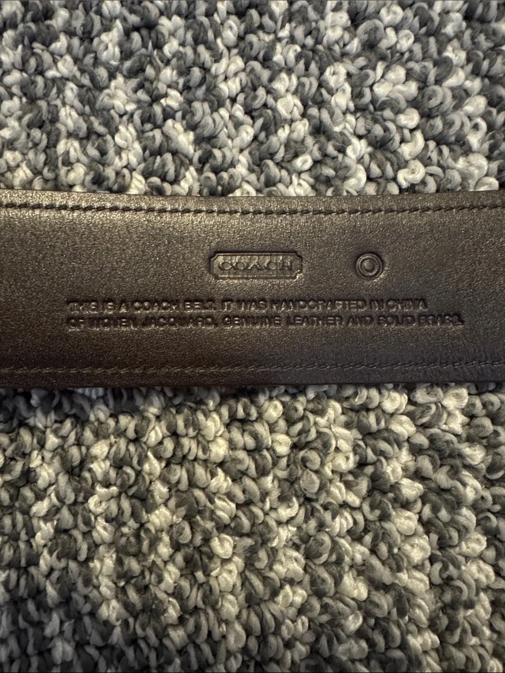 Coach Brown Signature Canvas Belt with Tan Leather Trim NWOT